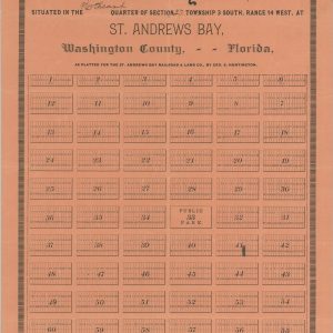 Plat of City Lots Situated in the Northeast Quarter of Section 27, Township 3 South, Range 14 West, at St. Andrews Bay, Washington County, Florida.