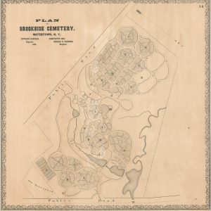 Plan of Brookside Cemetery, Watertown, N.Y.