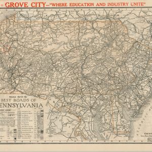 Mileage Map of Pennsylvania and Ohio