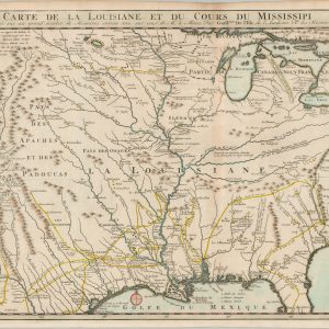 Carte de la Louisiane et du cours du Mississipi dressée sur un grand nombre de mémoires entr'autres sur ceux de Mr. le Maire, par Guillaume De l'Isle