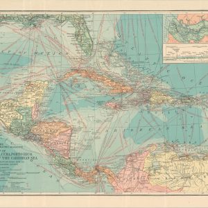 Map of Central America, Cuba, Porto Rico, and the Islands of the Caribbean Sea