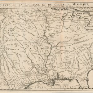 Carte de la Louisiane et du cours du Mississipi dressée sur un grand nombre de mémoires entrautres sur ceux de Mr. le Maire, par Guillaume De l'Isle