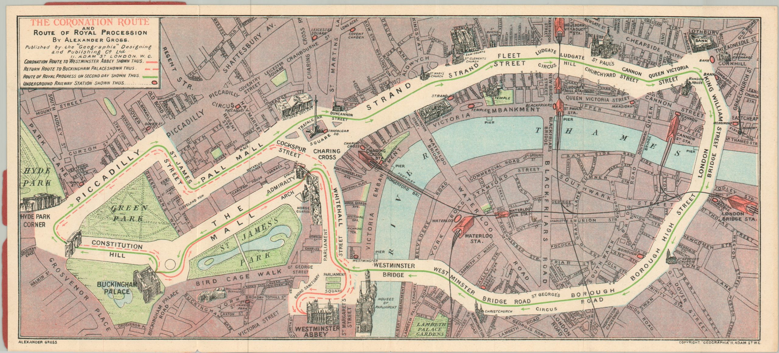 The Coronation Route and Route of Royal Procession