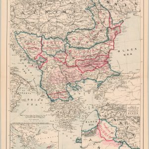Map of Turkey in Europe Illustrating the Berlin Congress Treaty, July, 1878