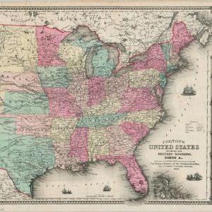 Colton's United States Showing the Military Stations, Forts, &c.