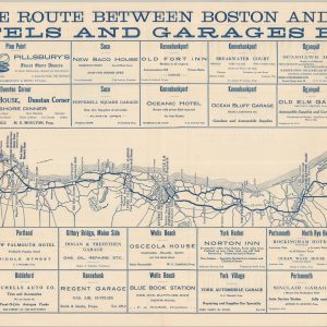 Automobile Road Map Between Portland and Boston