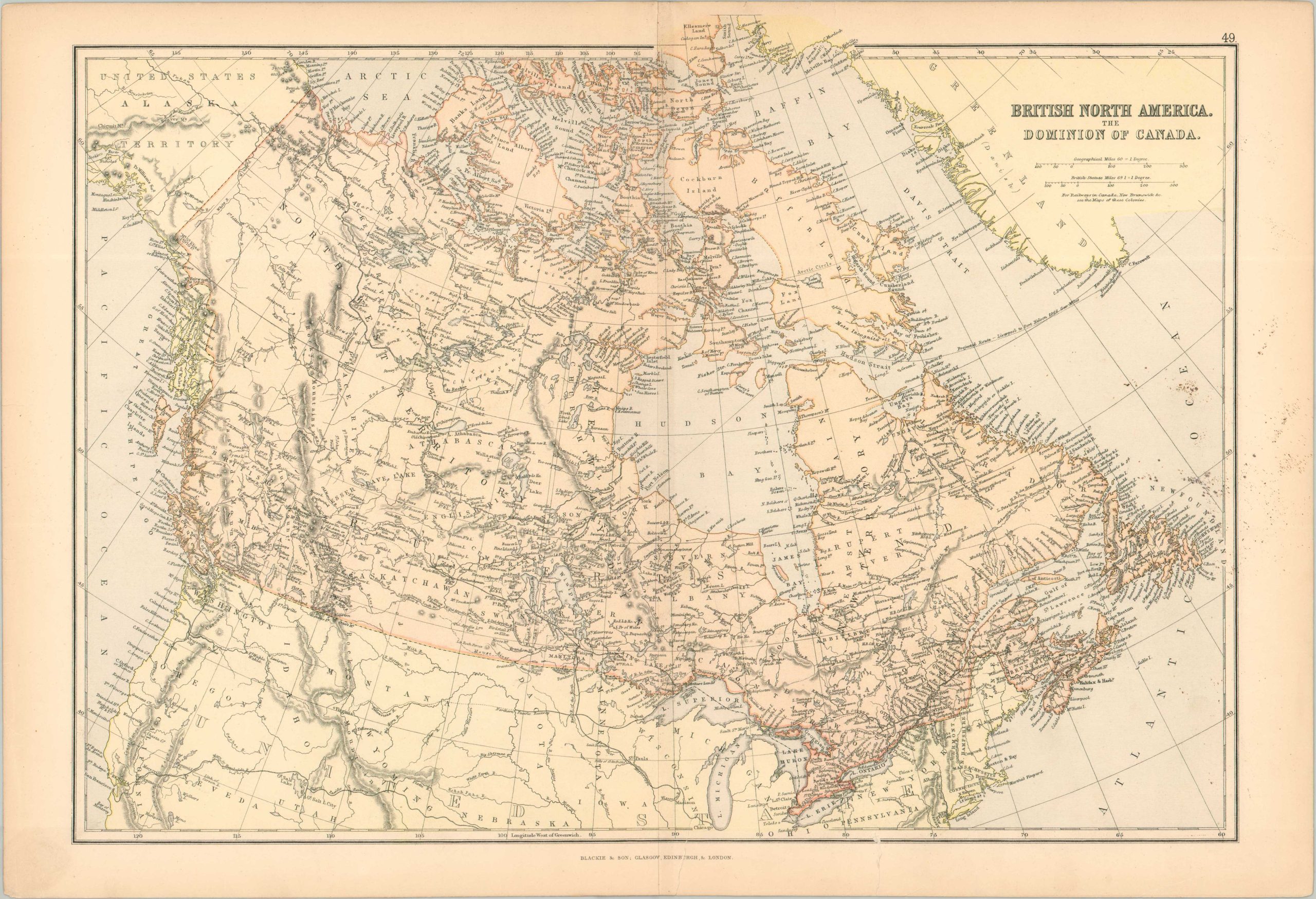 British North America. The Dominion of Canada.