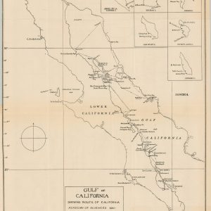 Gulf of California Showing Route of California Academy of Sciences 1921 Expedition