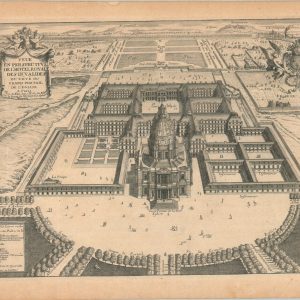 Vue en Perspective de l'Hotel Royale des Invalides du Cote du Grand Portail de L'Eglise