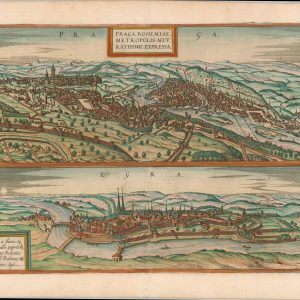 Praga, Bohemiae Metropolis Accuratissime Expressa [and] Egra urbs a Flumio...