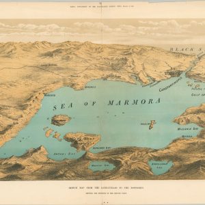 Sketch Map from the Dardanelles to the Bosphorus Showing the Positions of the British Fleet