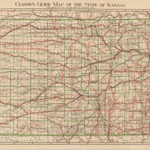 Clason's Guide Map to the State of Kansas