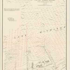 Map of Calumet Harbor, Illinois Showing Proposed Harbor of Refuge