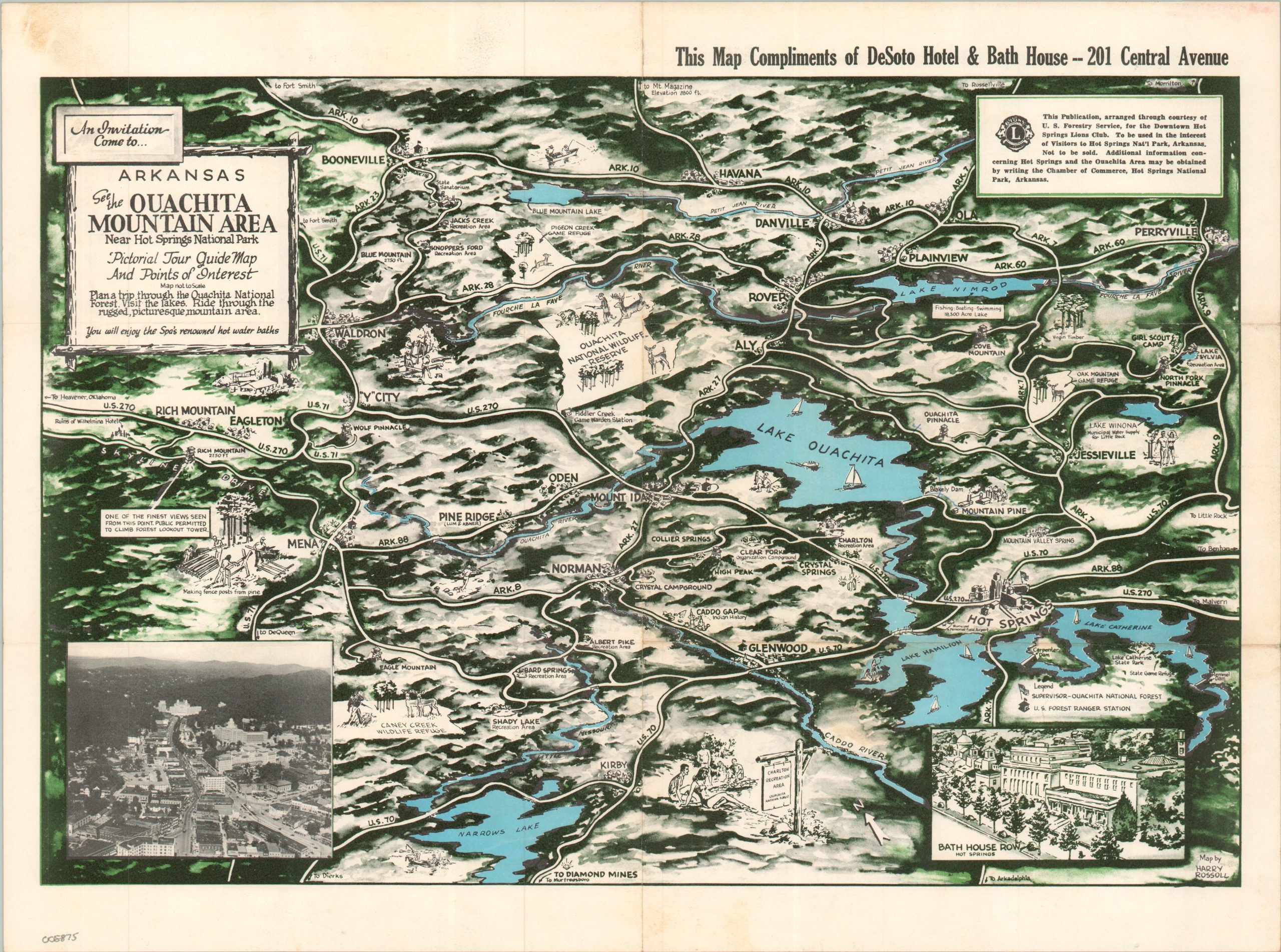 See the Ouachita Mountain Area Near Hot Springs National Park Pictorial Tour Guide and Points of Interest