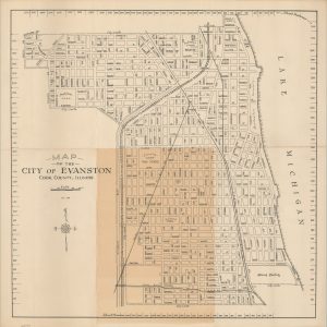 Map of the City of Evanston Cook County, Illinois