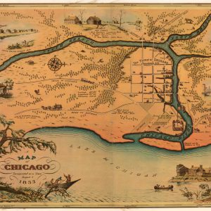 Map of Chicago Incorporated as a Town August 5 1833