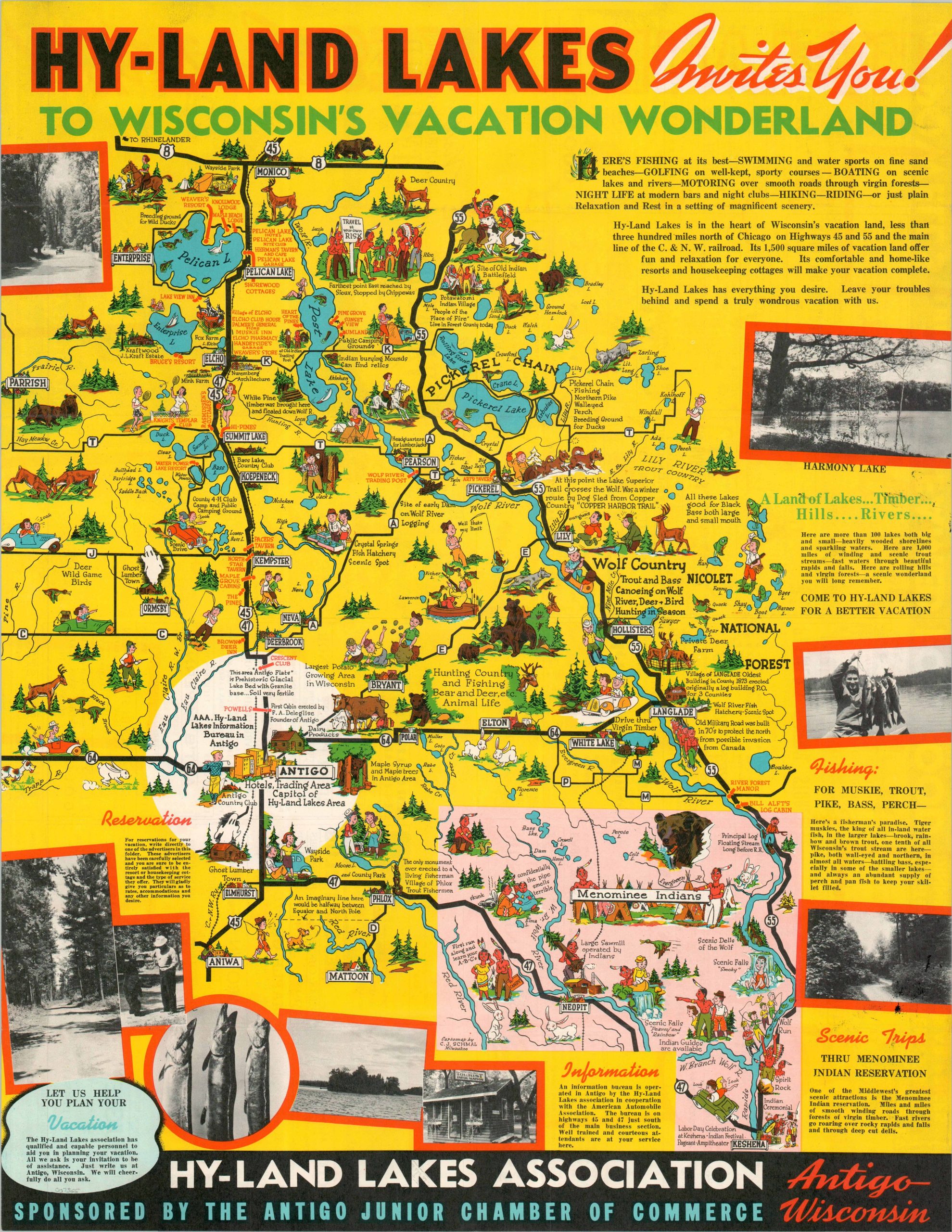 Hy-Land Lakes Invites You! To Wisconsin's Vacation Wonderland