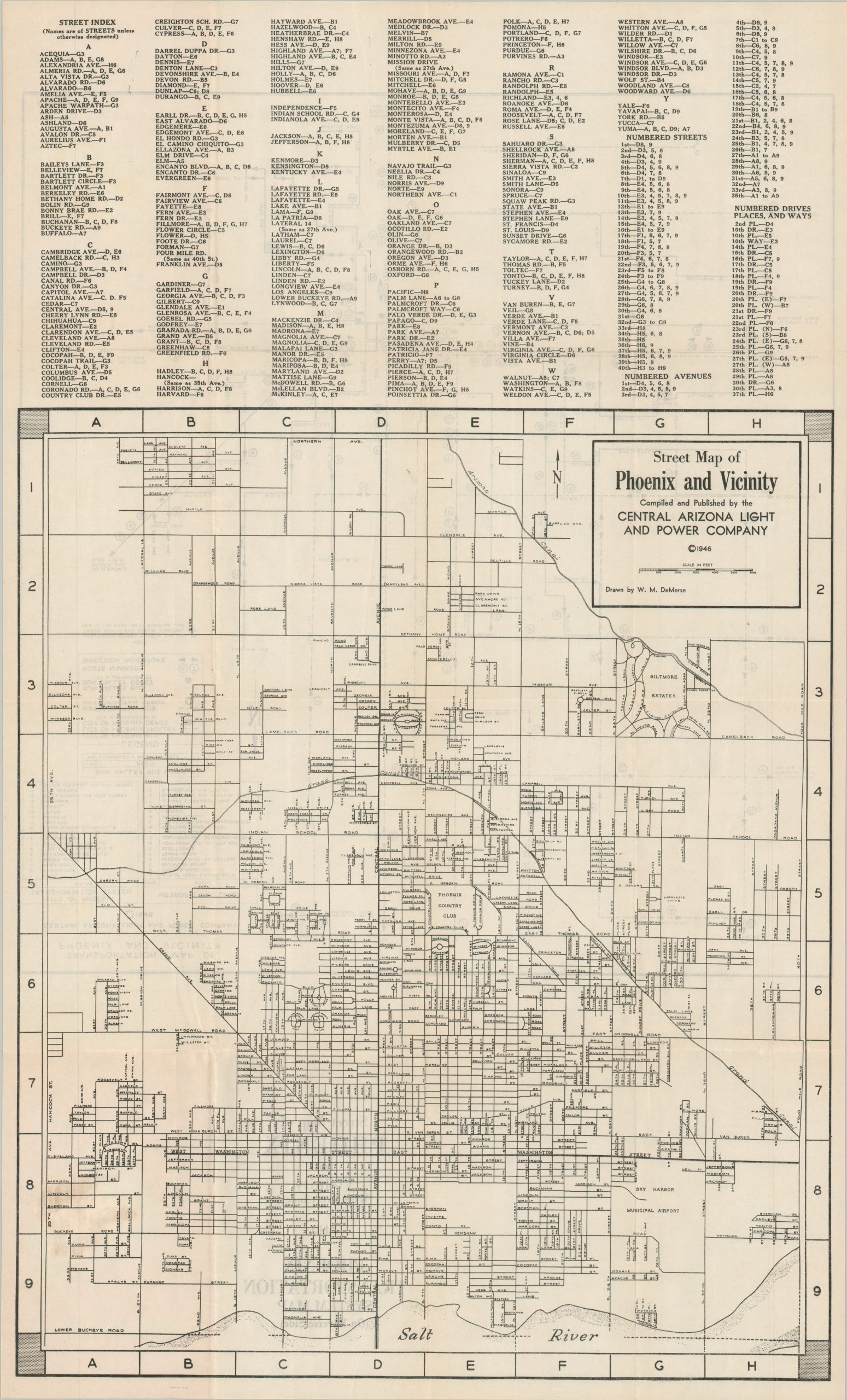 Street Map of Phoenix and Vicinity