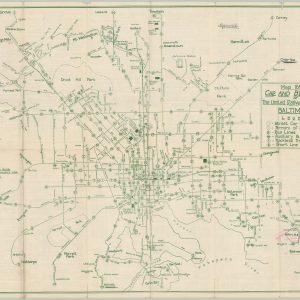 Map Showing Car and Bus Lines of The United Railways & Elec. Co. Baltimore