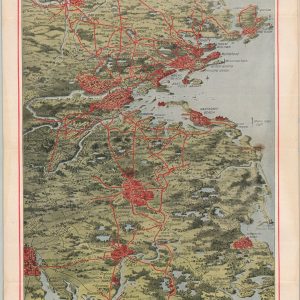 Aero View Map Showing Territory Covered by the Lines of the Bay Street Railway Co. and Their Connections [in] Trolley Trips