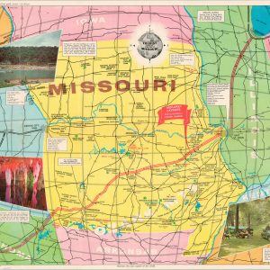 Tourist Satellite View Map of Missouri