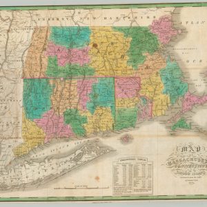 Map of Massachusetts Connecticut and Rhode Island