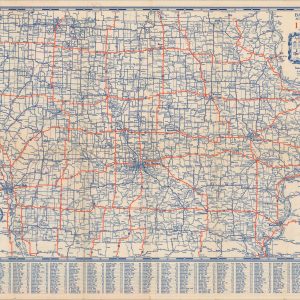 Barnsdall Auto Road Map of Iowa