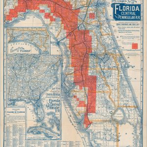 Geographically Correct Indexed Township map of Florida and Southern Georgia showing Complete System of Florida Central and Peninsular R.R.