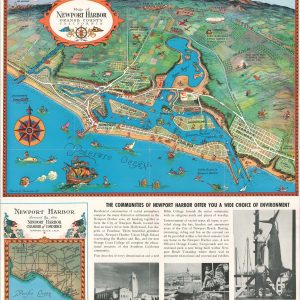 Map of Newport Harbor Orange County California