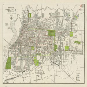 Map of Memphis, Tennessee