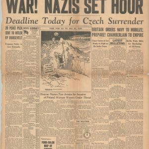 WAR! NAZIS SET HOUR Deadline Today for Czech Surrender