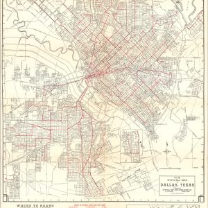 Official Map of Dallas, Texas