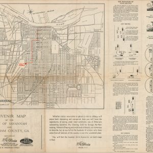 Souvenir Map of the City of Savannah and Chatham County, GA.