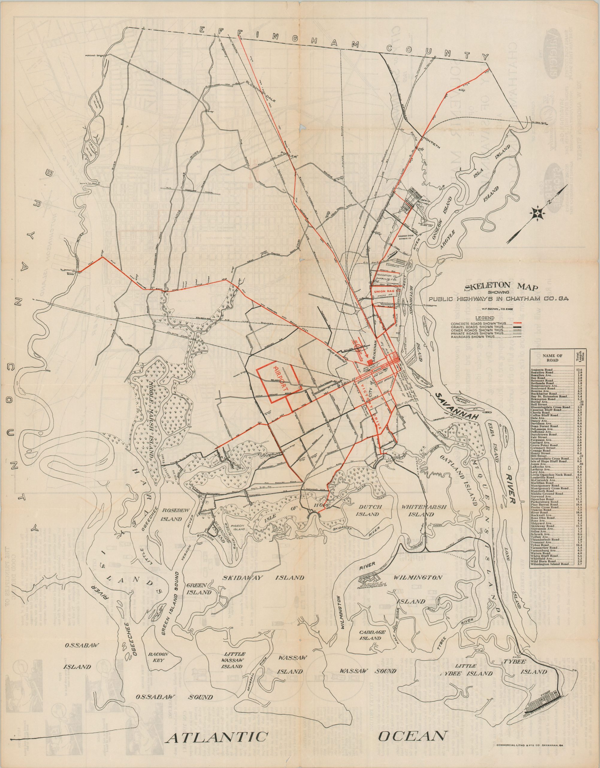 Souvenir Map of the City of Savannah and Chatham County, GA. - Image 2