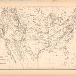 U.S. Signal Service Chart Showing the Mean Temperature