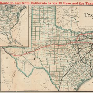 Map of the Texas & Pacific Railway "Gould System" Lines and Connections