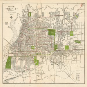 Map of Memphis, Tennessee