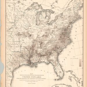 Map Showing, in Five Degrees of Density, the Distribution of the Colored Population within the Territory of the United States East of the 100th Meridian