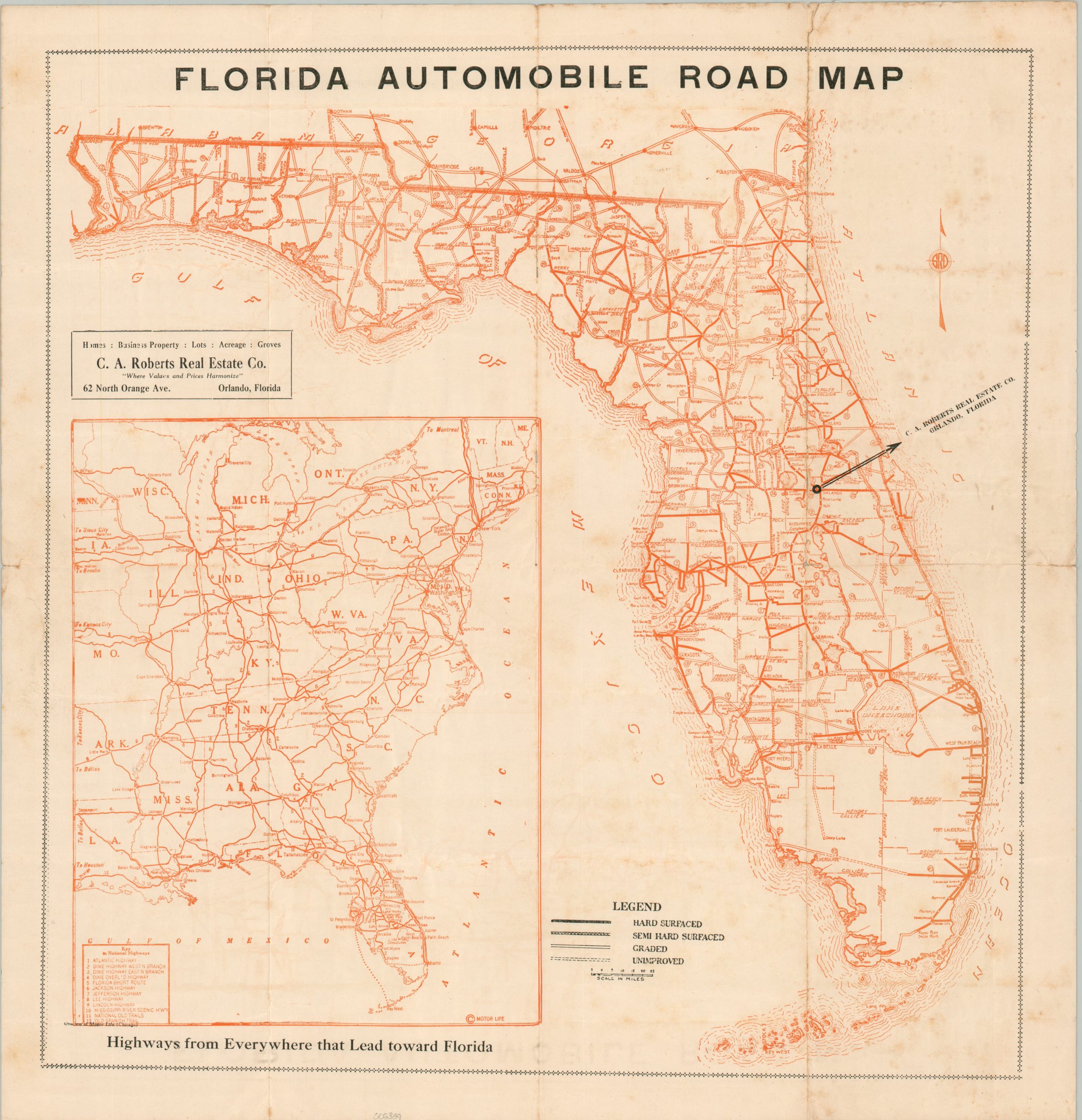 Florida Automobile Road Map