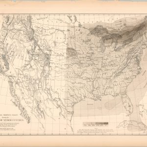 U.S. Signal Service Chart Showing the Frequency of Storm Centers