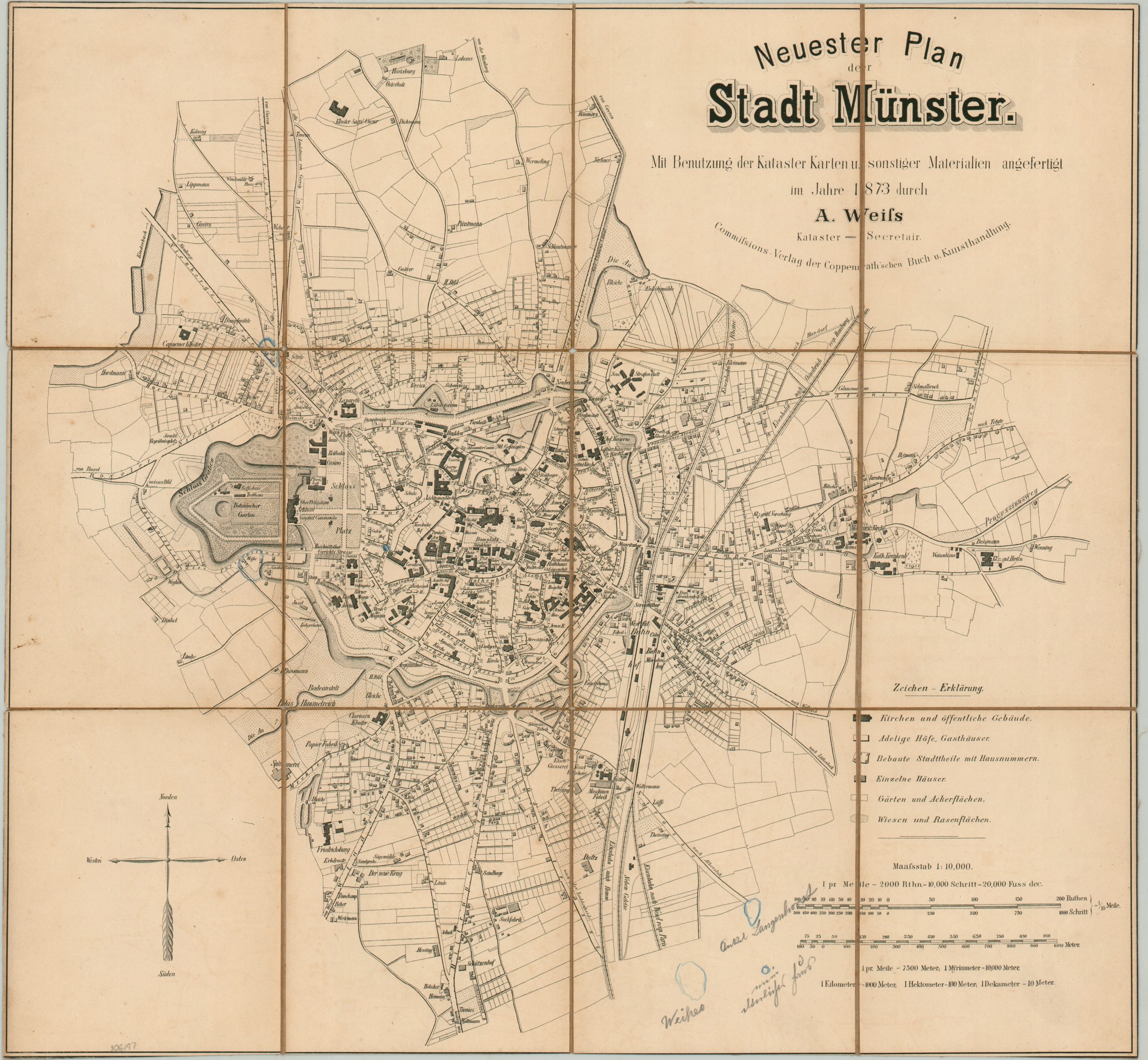 Neuster Plan der Stadt Munster - Curtis Wright Maps
