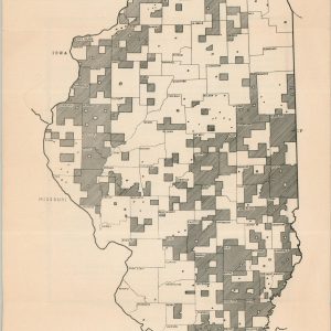 Shaded portions of the Map Indicate Dry Areas [Illinois Temperance Map]