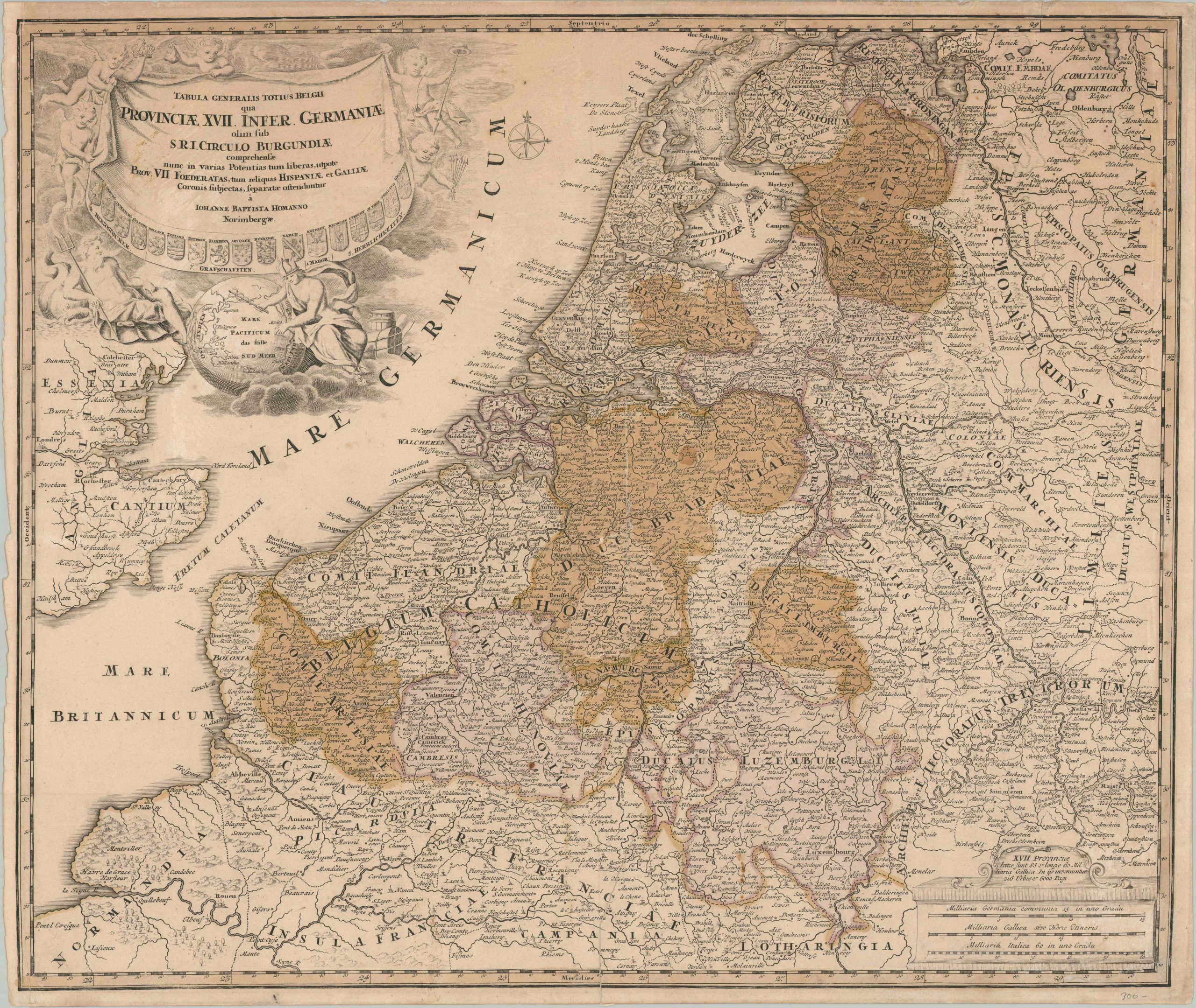 Tabula Generalis Totius Belgii qua Provinciae XVII Inf. Germaniae
