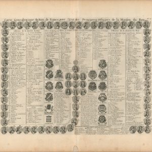 Carte Genealogique des Rois de France avec l'Etat des Principaux Officiers de la Maison du Roy