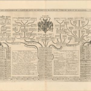 Carte Genealogique de la Maison de Savoye, ses Differentes Branches, ses Titres, et ses Alliances