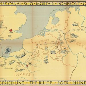 230th Field Artillery Bn. Route of March Through France, Belgium, Holland and Germany