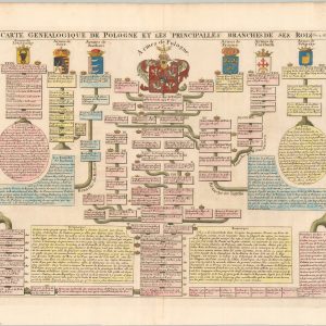 Carte Genealogique de Pologne et les Principales Branches de ses Rois