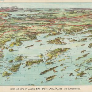 Birds Eye View of Casco Bay: Portland, Maine and Surroundings