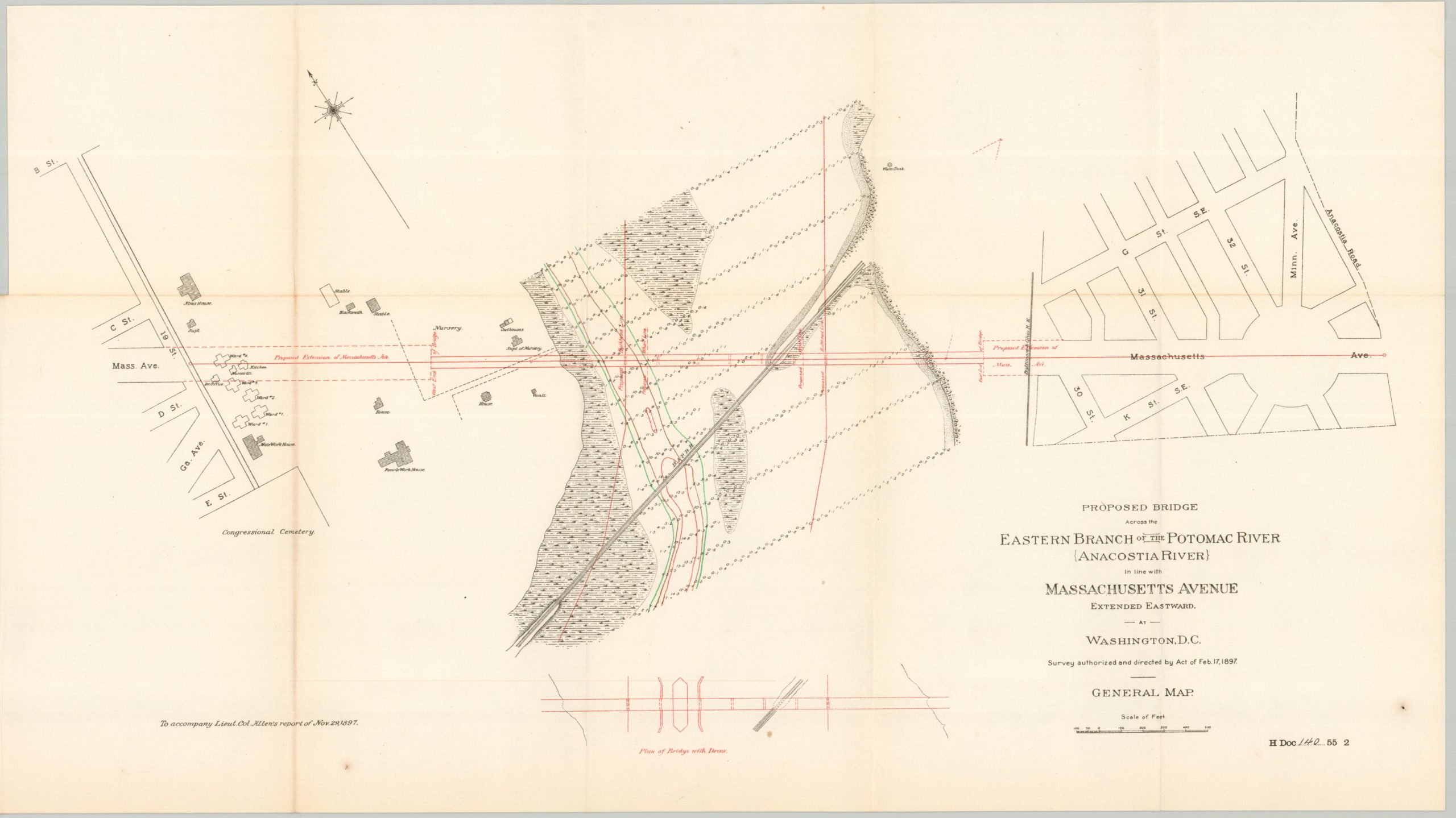 Survey for Bridge Across the Eastern Branch of the Potomac River (Anacostia River) - Image 2