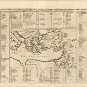 Carte Geographique de L'Asie Mineure Avec un Etat des Premiers Rois Qui l'Ont Possedee Avant Que de Passer sous l'Empire des Romains & Sous la Domination des Turcs a Qui Elle Apartinent Aujourd'hui